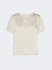 WEEKEND T-shirt girocollo in raso - AVORIO