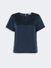 WEEKEND T-shirt girocollo in raso - BLU