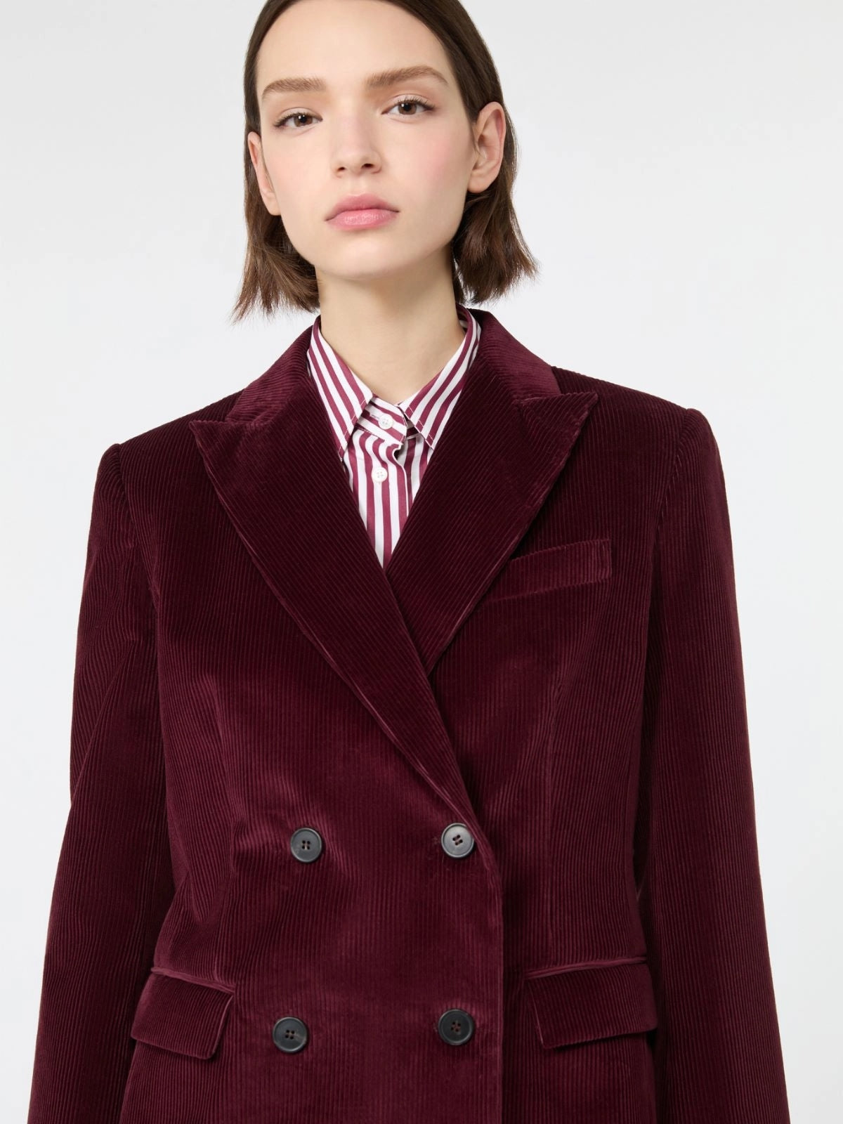 WEEKEND Blazer in velluto di cotone a costine - BORDEAUX<BR/> WKDKATANGA 006 WEEKEND 