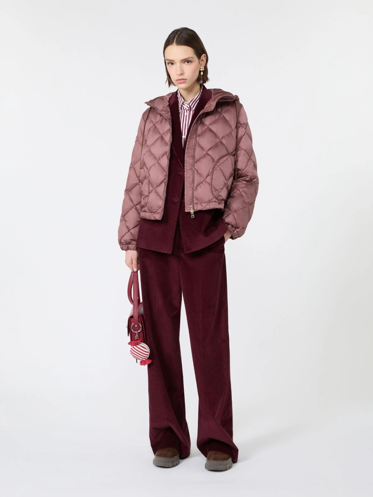 WEEKEND Blazer in velluto di cotone a costine - BORDEAUX<BR/> WKDKATANGA 006 WEEKEND 