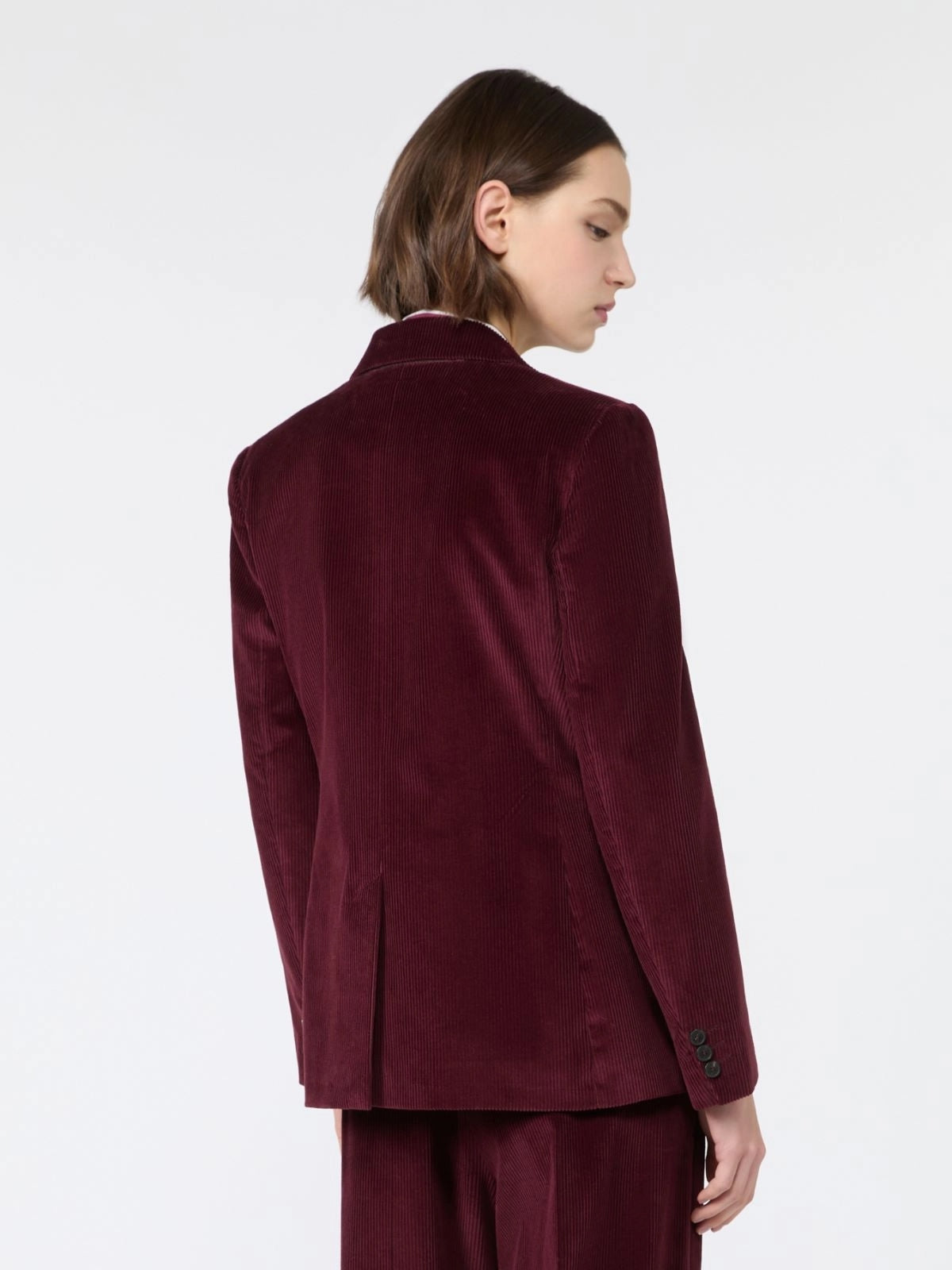 WEEKEND Blazer in velluto di cotone a costine - BORDEAUX<BR/> WKDKATANGA 006 WEEKEND 