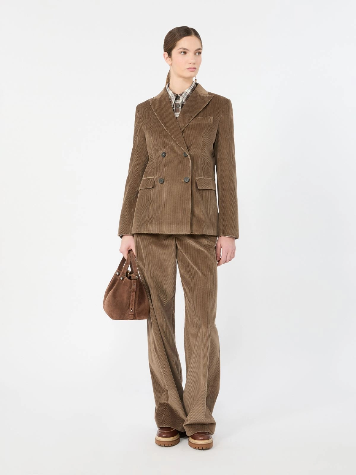 WEEKEND Blazer in velluto di cotone a costine - MARRONE CHIARO WKDKATANGA 023 WEEKEND 