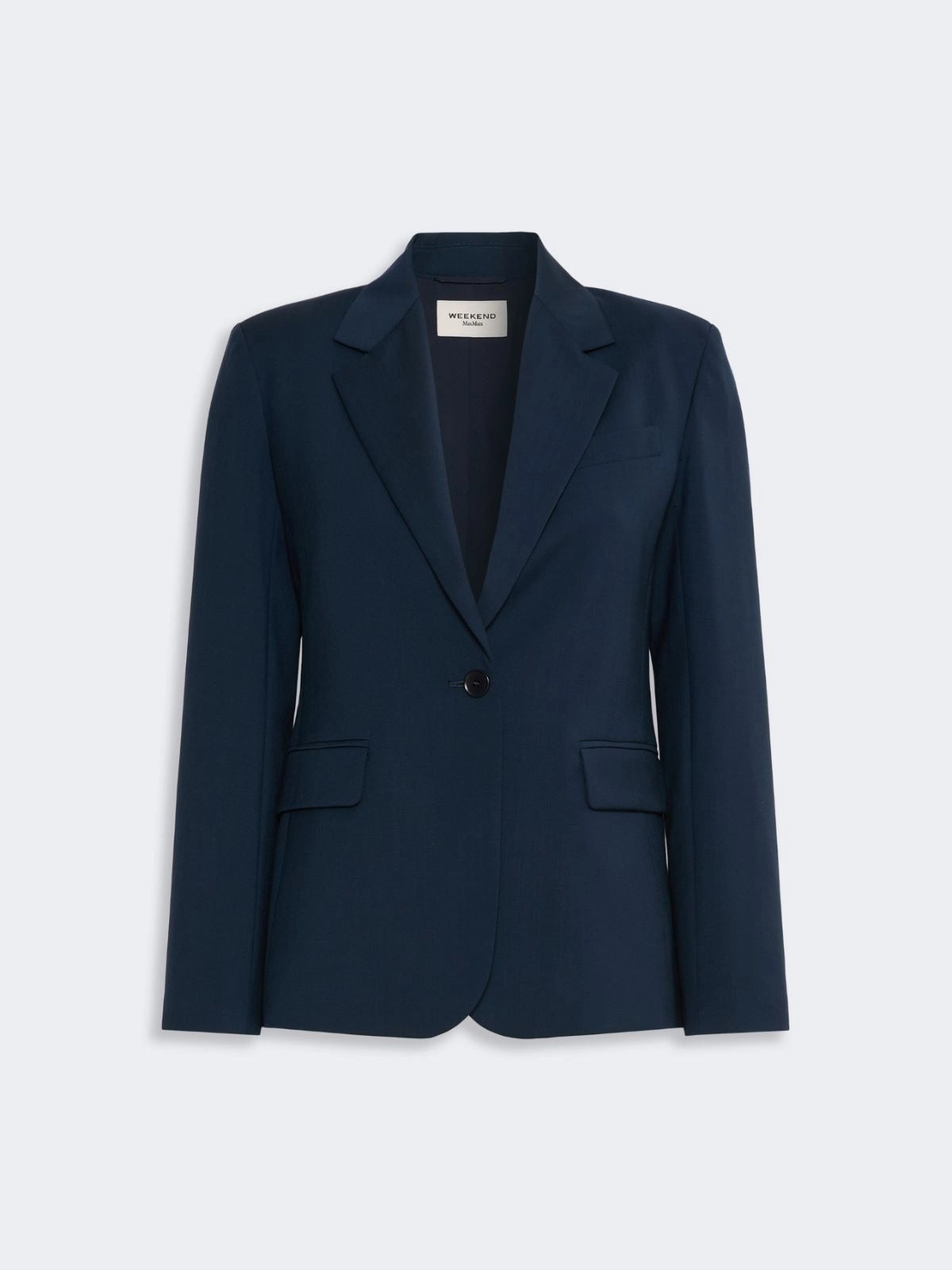 WEEKEND Blazer monopetto in lana stretch - BLU<BR/> WKDLAMINE 001 WEEKEND 