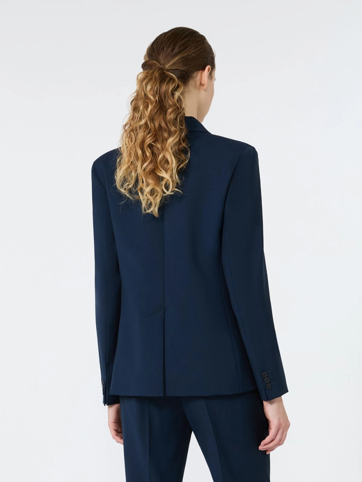 WEEKEND Blazer monopetto in lana stretch - BLU<BR/> WKDLAMINE 001 WEEKEND 