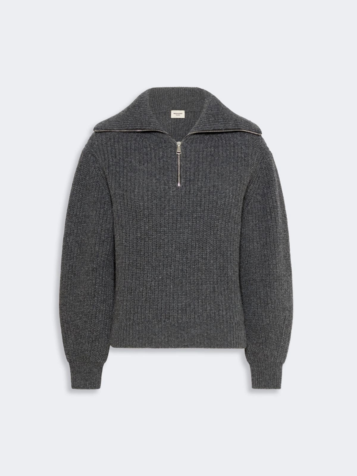 WEEKEND Dolcevita con zip in lana - ANTRACITE<BR/> WKDLASER 006 WEEKEND 