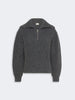 WEEKEND Dolcevita con zip in lana - ANTRACITE
