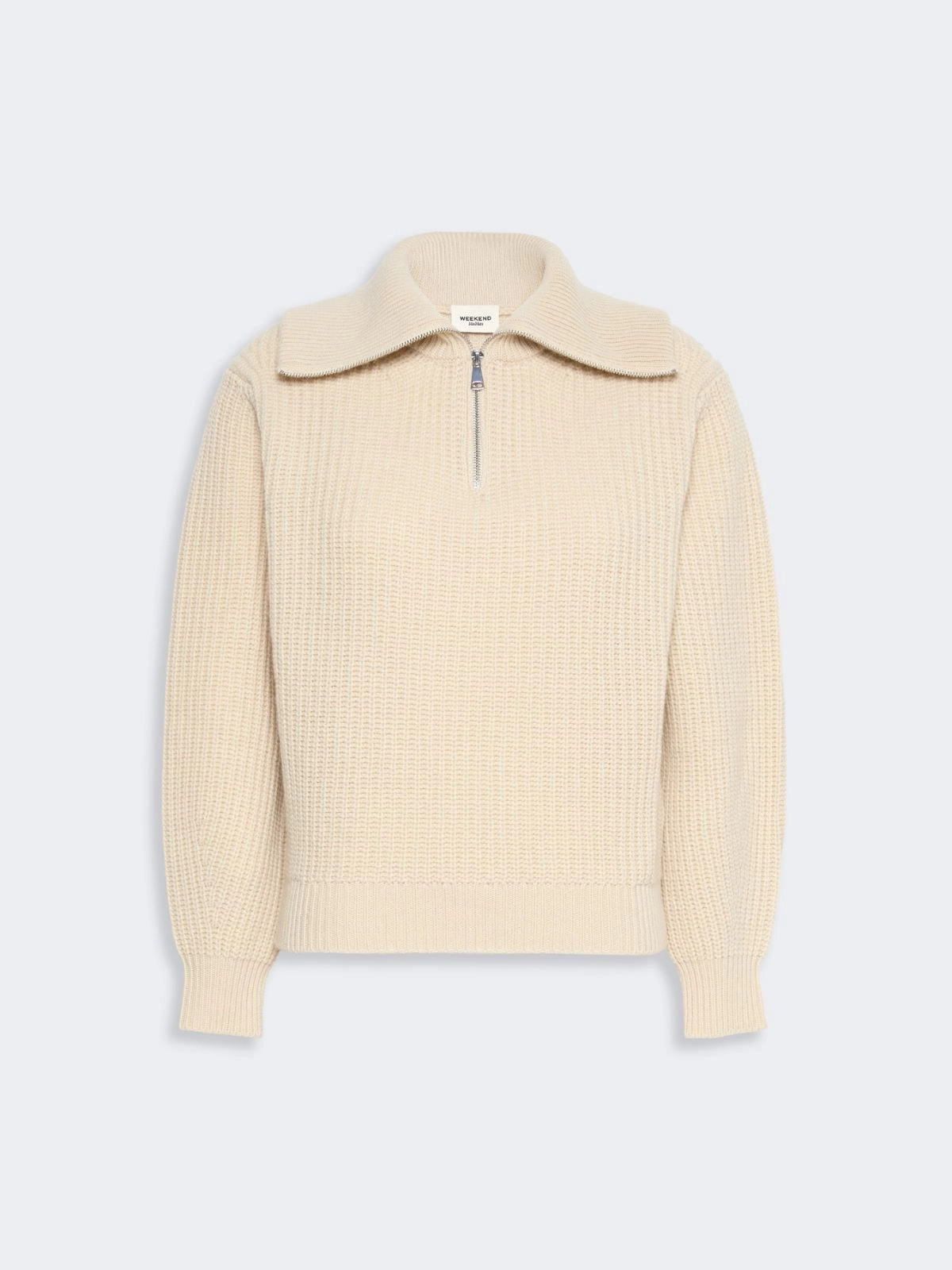 WEEKEND Dolcevita con zip in lana - GHIACCIO<BR/> WKDLASER 008 WEEKEND 
