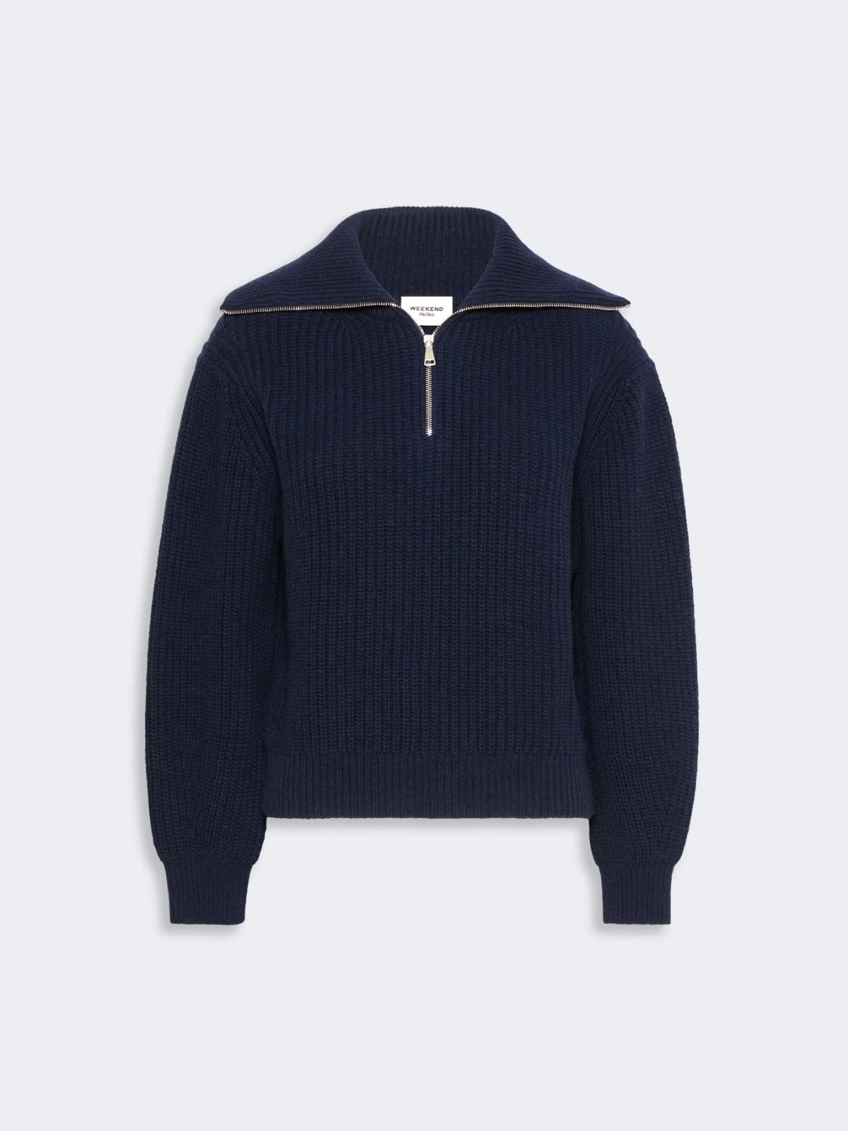 WEEKEND Dolcevita con zip in lana - BLU<BR/> WKDLASER 010 WEEKEND 