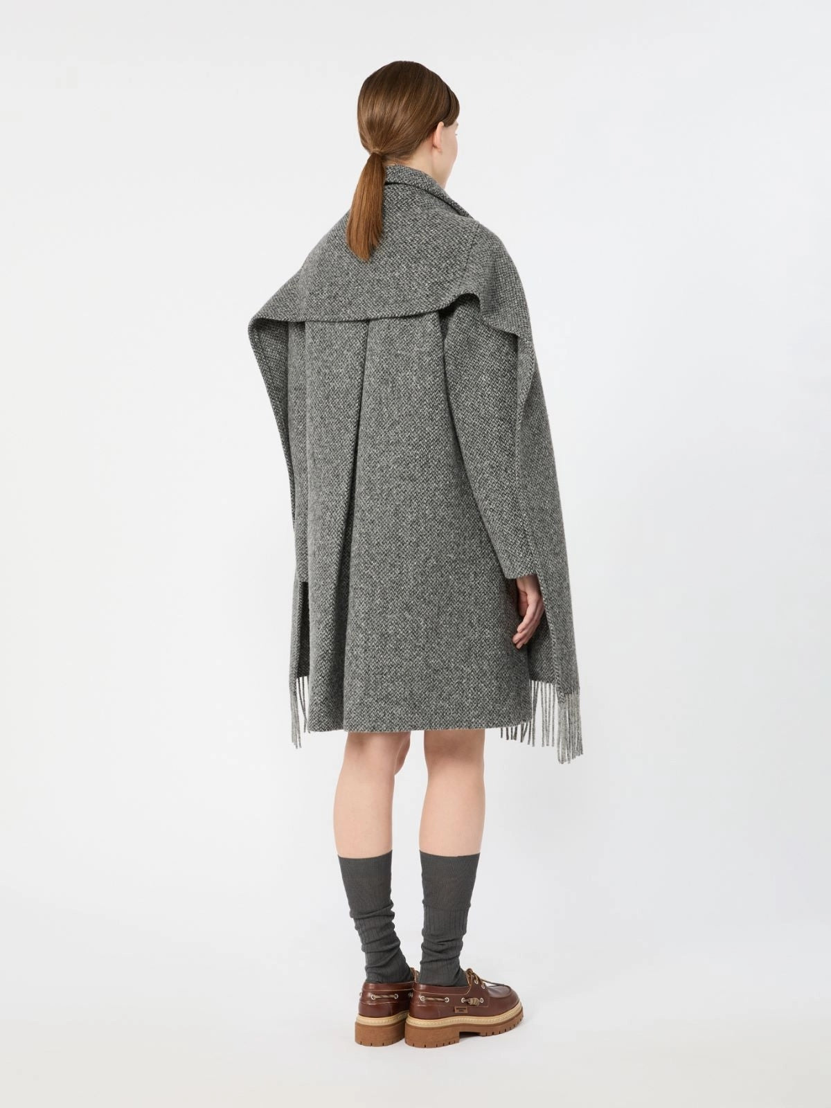 Cappotto in tweed di mista lana - ANTRACITE WKDLATINO 016 WEEKEND 