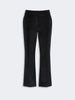 Pantalone crop in velluto di cotone - NERO