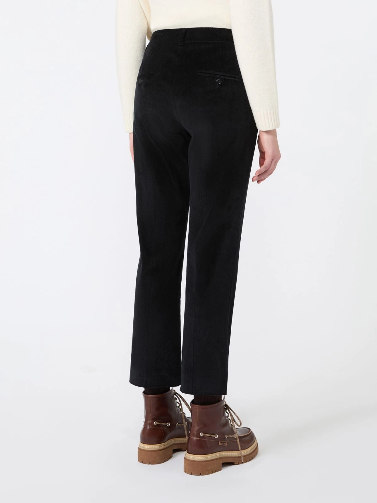 Pantalone crop in velluto di cotone - NERO WKDMARRUCA 002 WEEKEND 