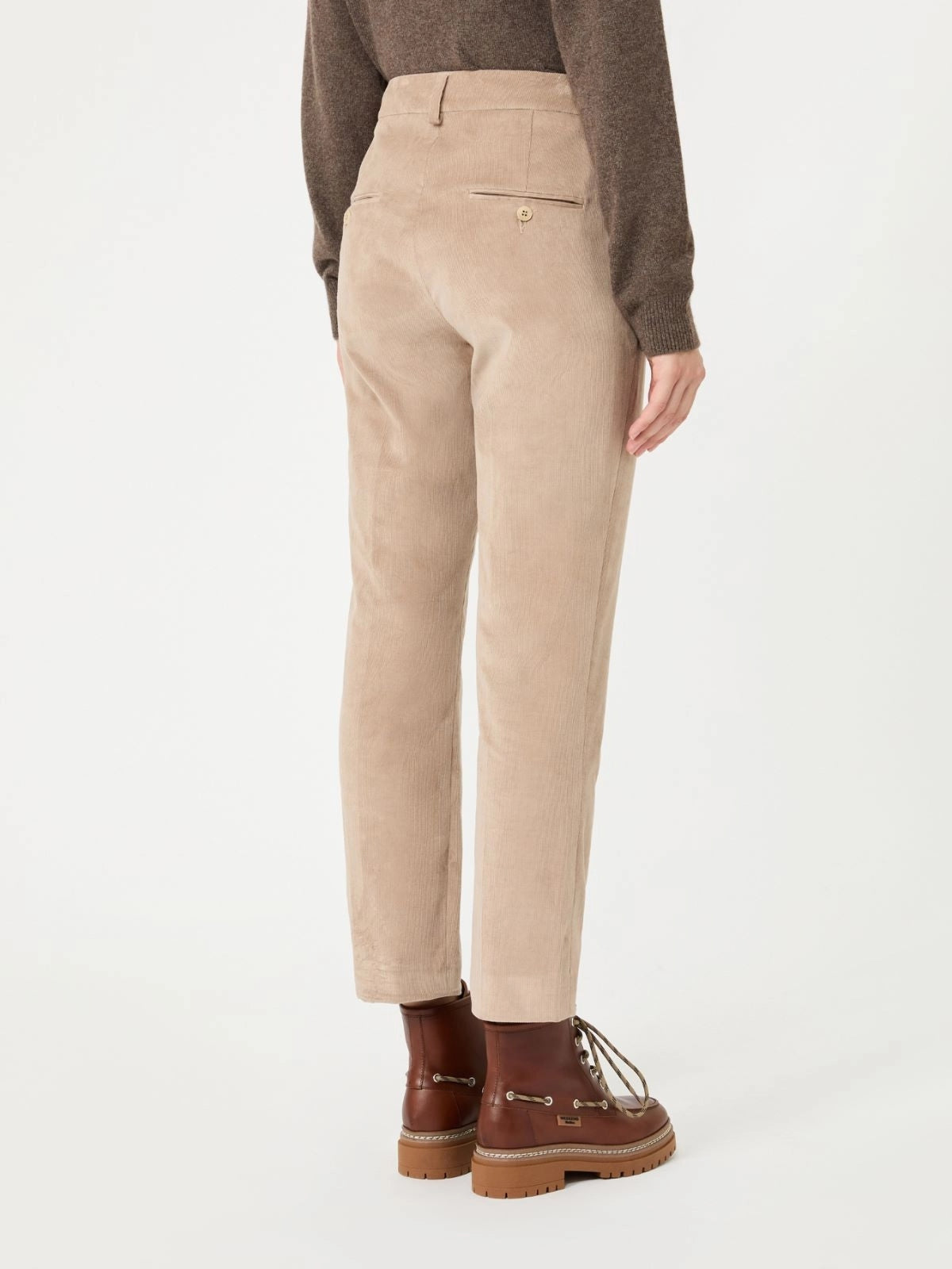 Pantalone crop in velluto di cotone - SABBIA WKDMARRUCA 004 WEEKEND 