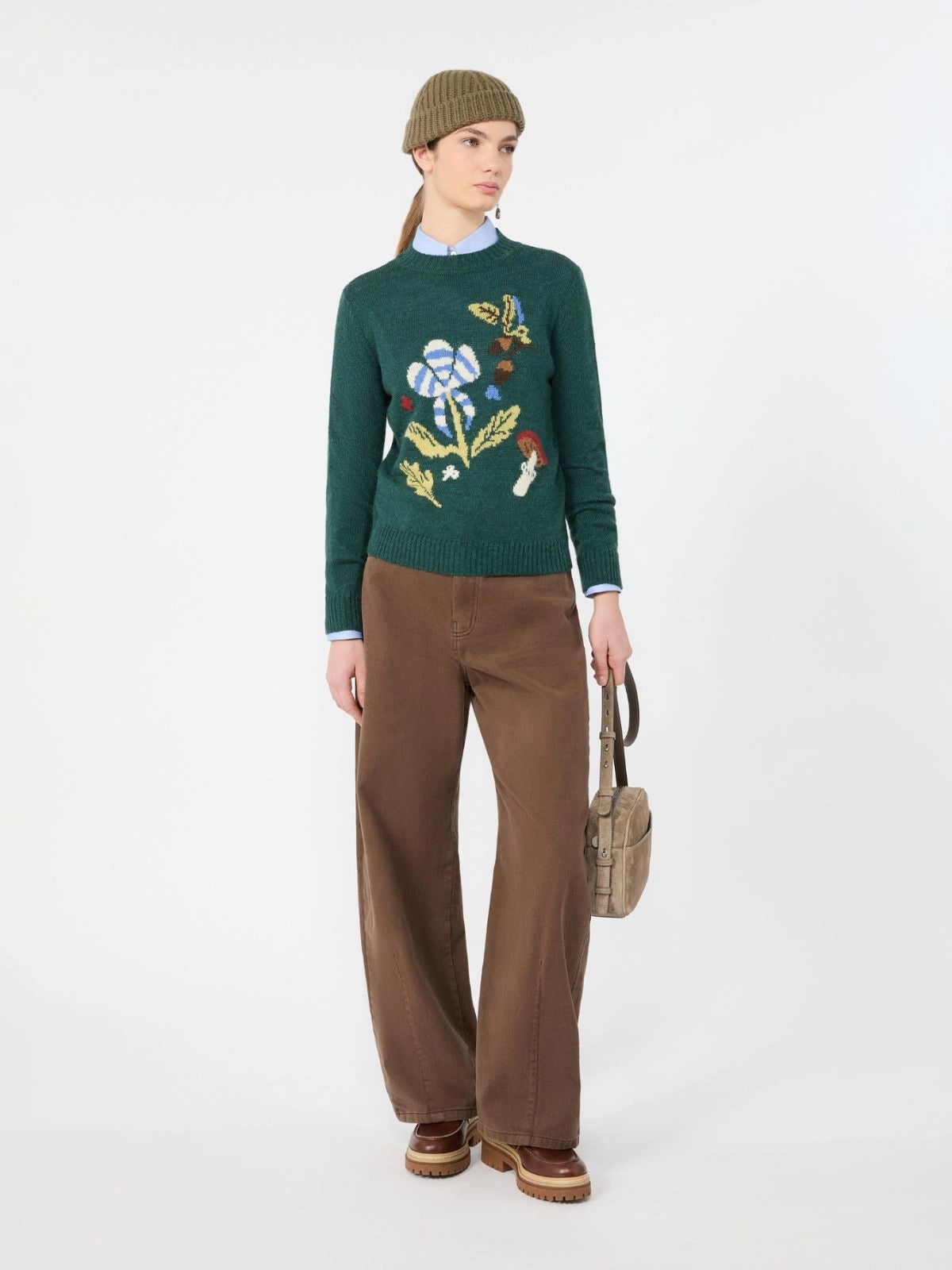 Pantalone in drill di cotone - MARRONE<BR/> WKDORDINE 003 WEEKEND 