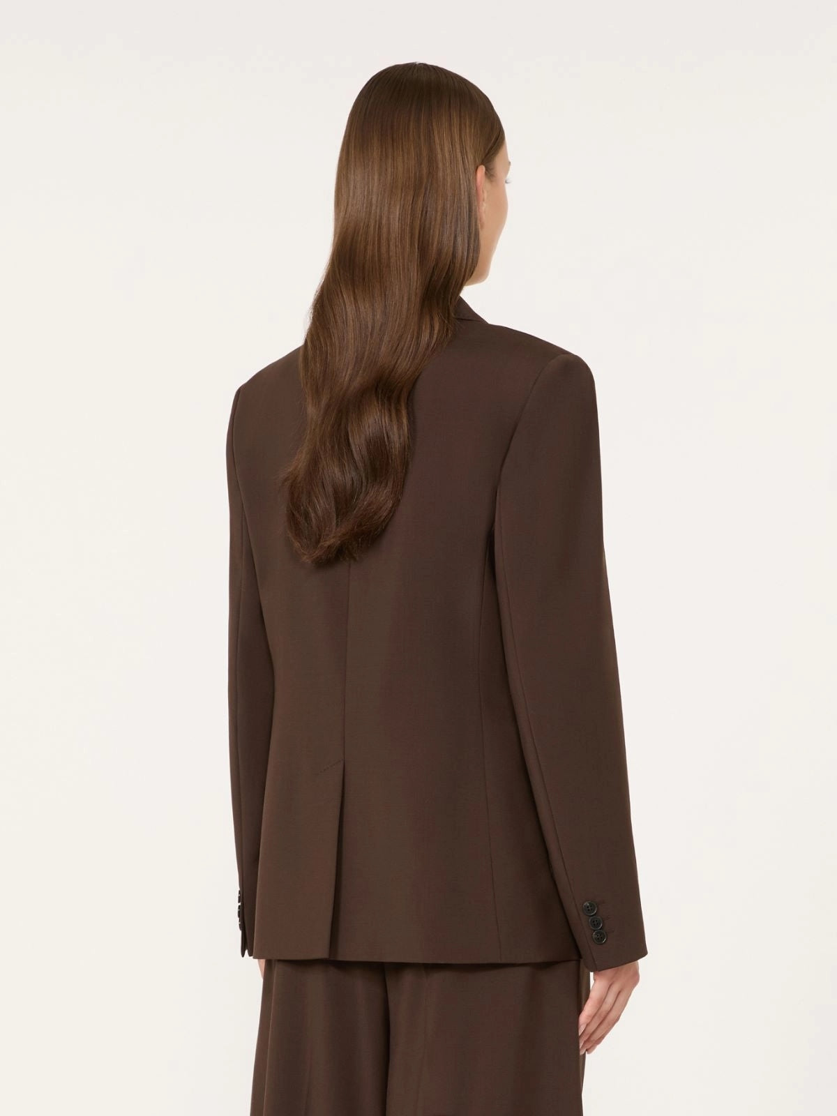 Blazer in tela di lana - MARRONE SCURO<BR/> WKDORNATI 013 WEEKEND 
