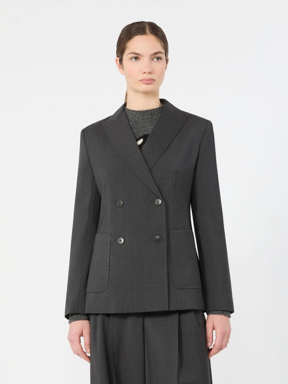 WEEKEND Blazer in tela di lana - ANTRACITE<BR/> WKDORNATI 015 WEEKEND 