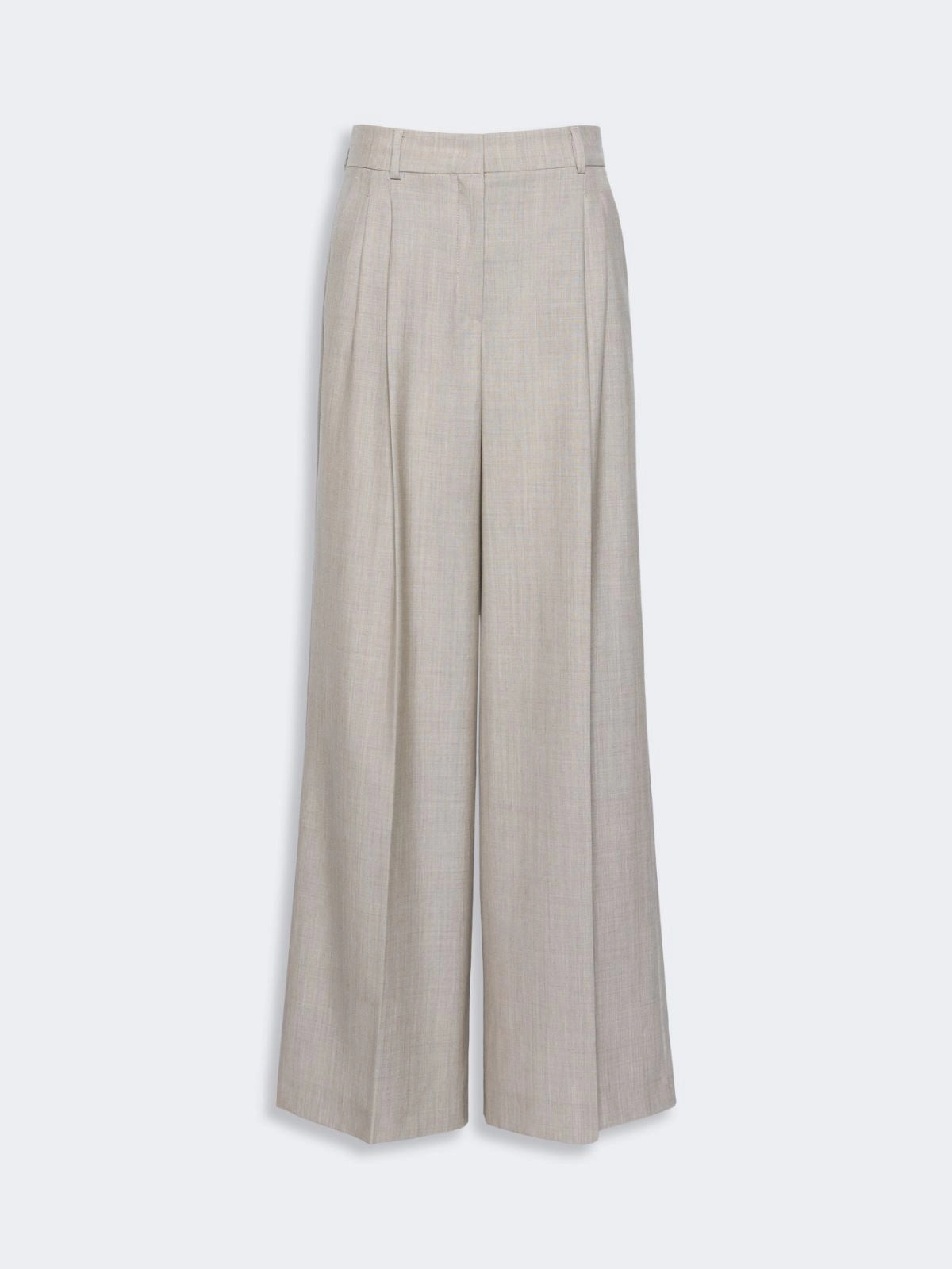 WEEKEND Pantalone wide leg in tela di lana - NOCCIOLA WKDOVVIO 001 WEEKEND 