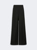 WEEKEND Pantalone wide leg in tela di lana - NERO