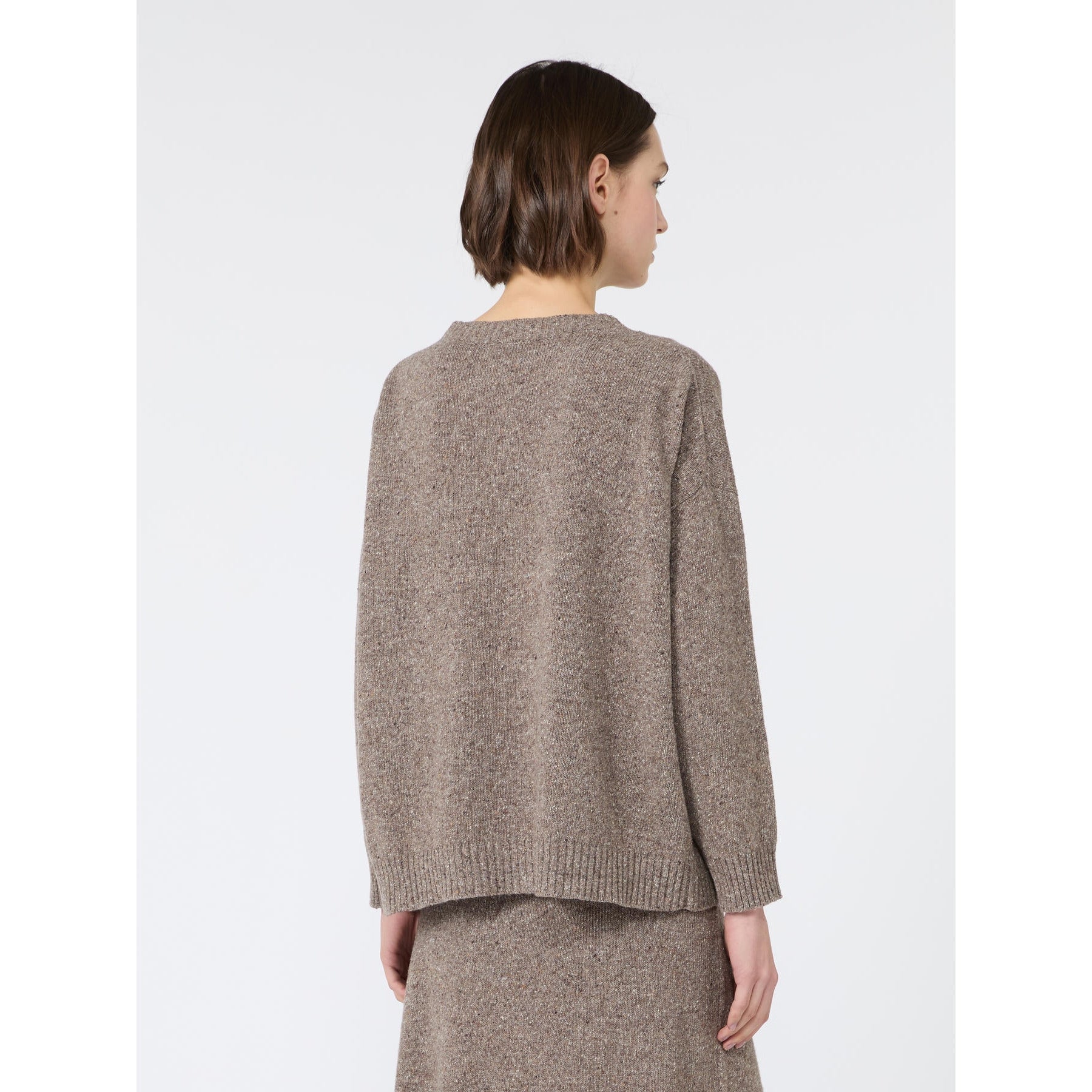 WEEKEND Maglia in mista lana e seta effetto tweed - Noce WKDPALCHI 005 WEEKEND 