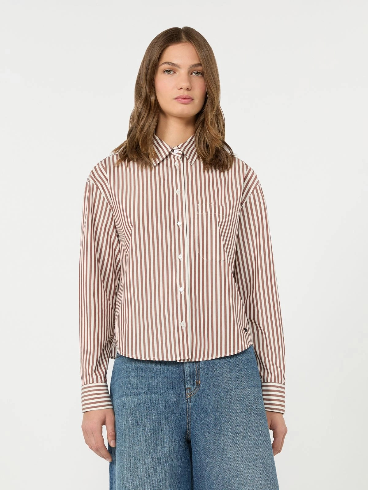 WEEKEND Camicia in popeline di cotone - TERRACOTTA<BR/> WKDPANETTO 004 WEEKEND 