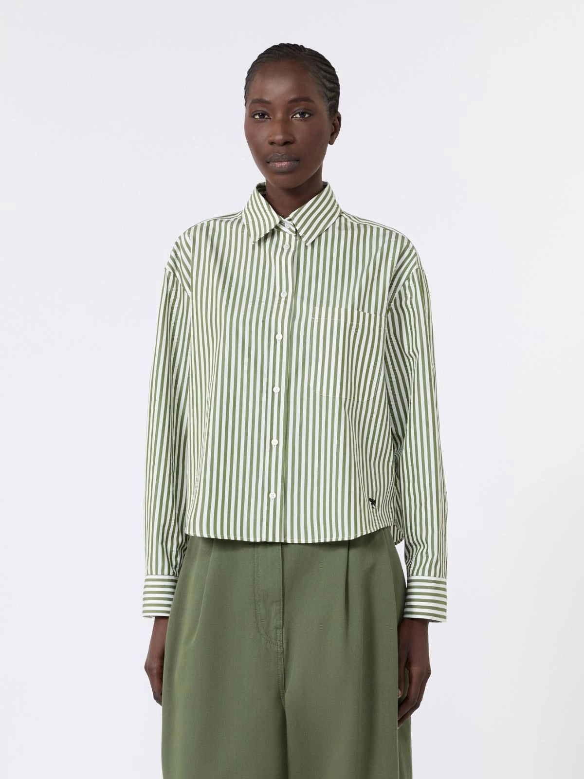 WEEKEND Camicia in popeline di cotone - VERDE WKDPANETTO 005 WEEKEND 