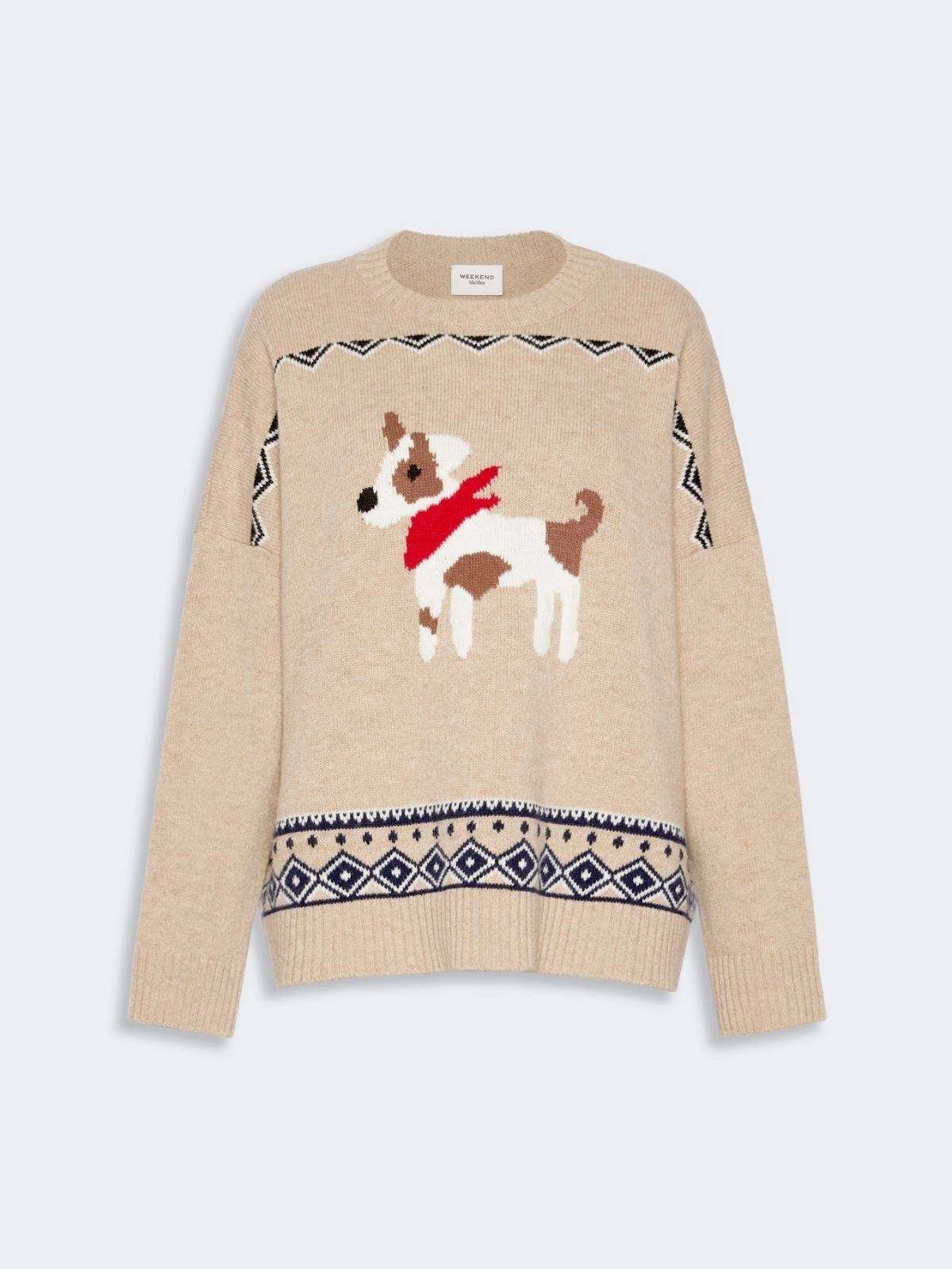 WEEKEND Maglia ampia in lana jacquard - SABBIA WKDPAVIDI 008 WEEKEND 