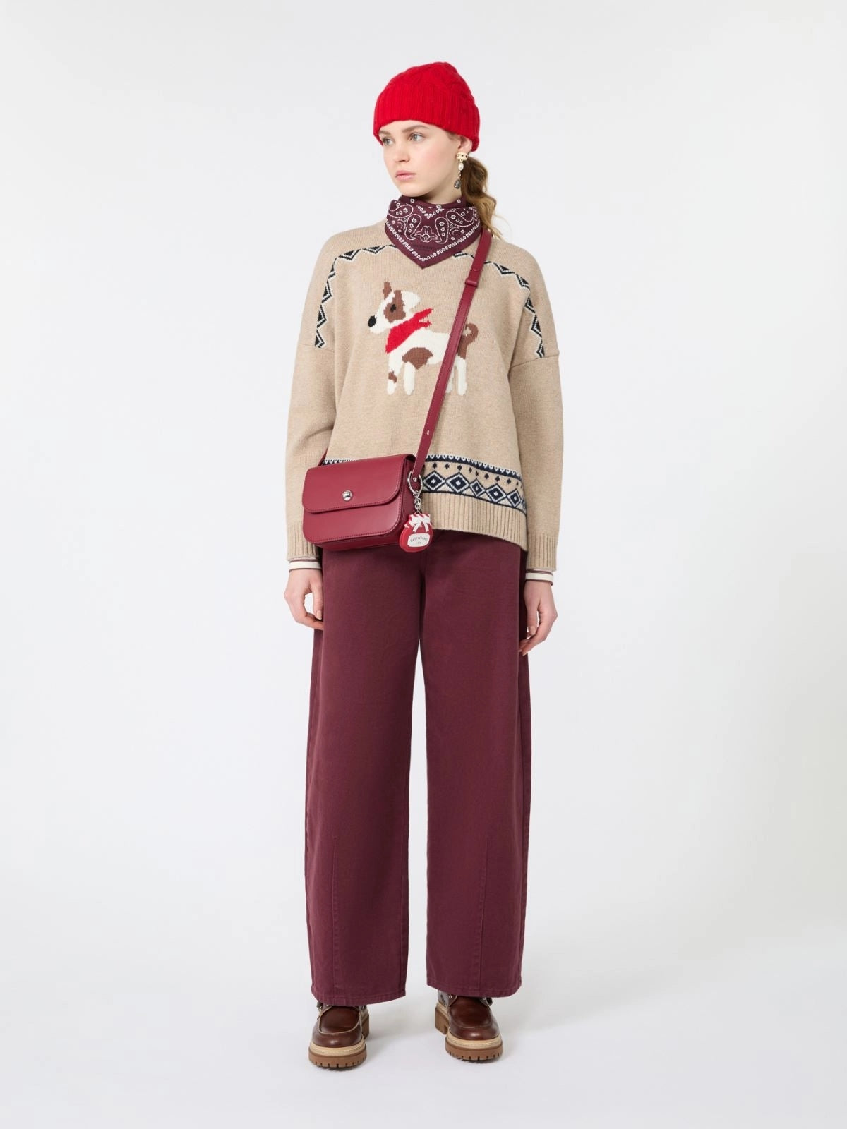 WEEKEND Maglia ampia in lana jacquard - SABBIA WKDPAVIDI 008 WEEKEND 