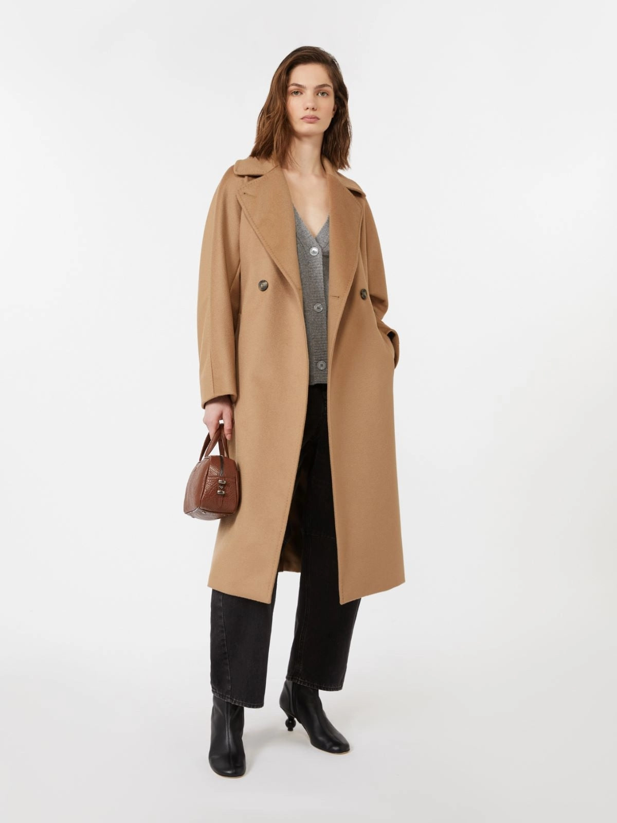 WEEKEND Resina Cappotto doppiopetto in lana - CAMMELLO WKDRESINA 006 WEEKEND 