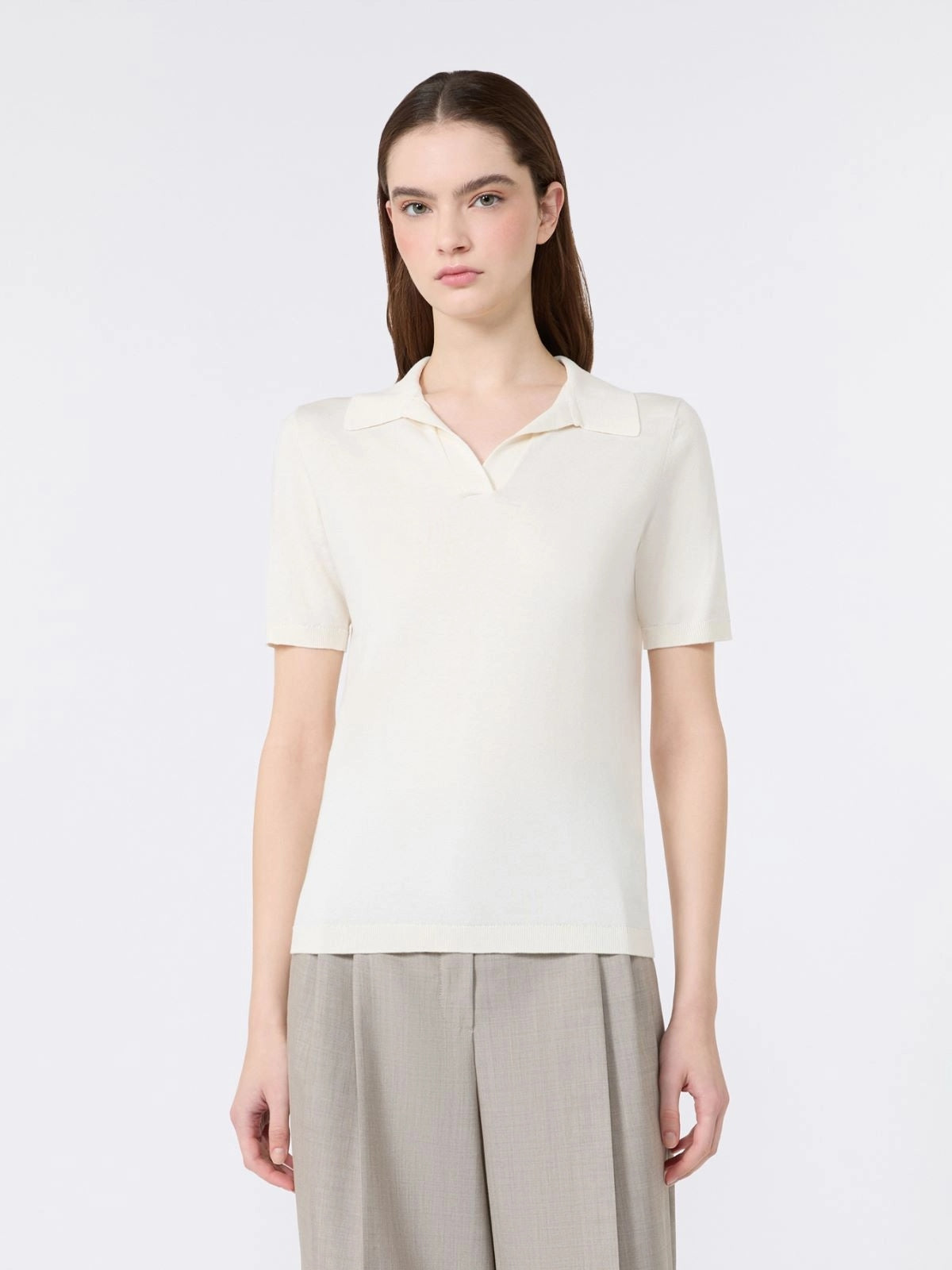 WEEKEND Maglia in filato di seta e cotone - ECRU WKDRONCOLO 001 WEEKEND 