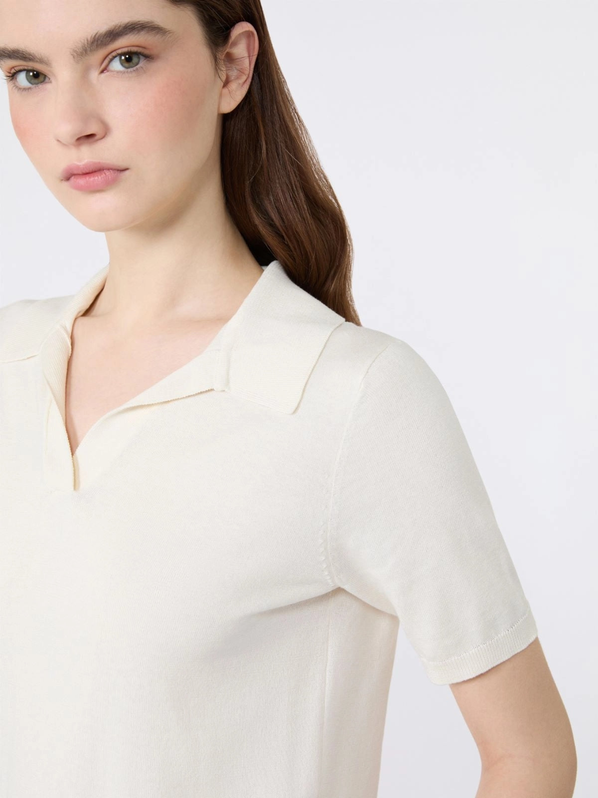 WEEKEND Maglia in filato di seta e cotone - ECRU WKDRONCOLO 001 WEEKEND 