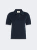 Maglia in filato di seta e cotone - BLU