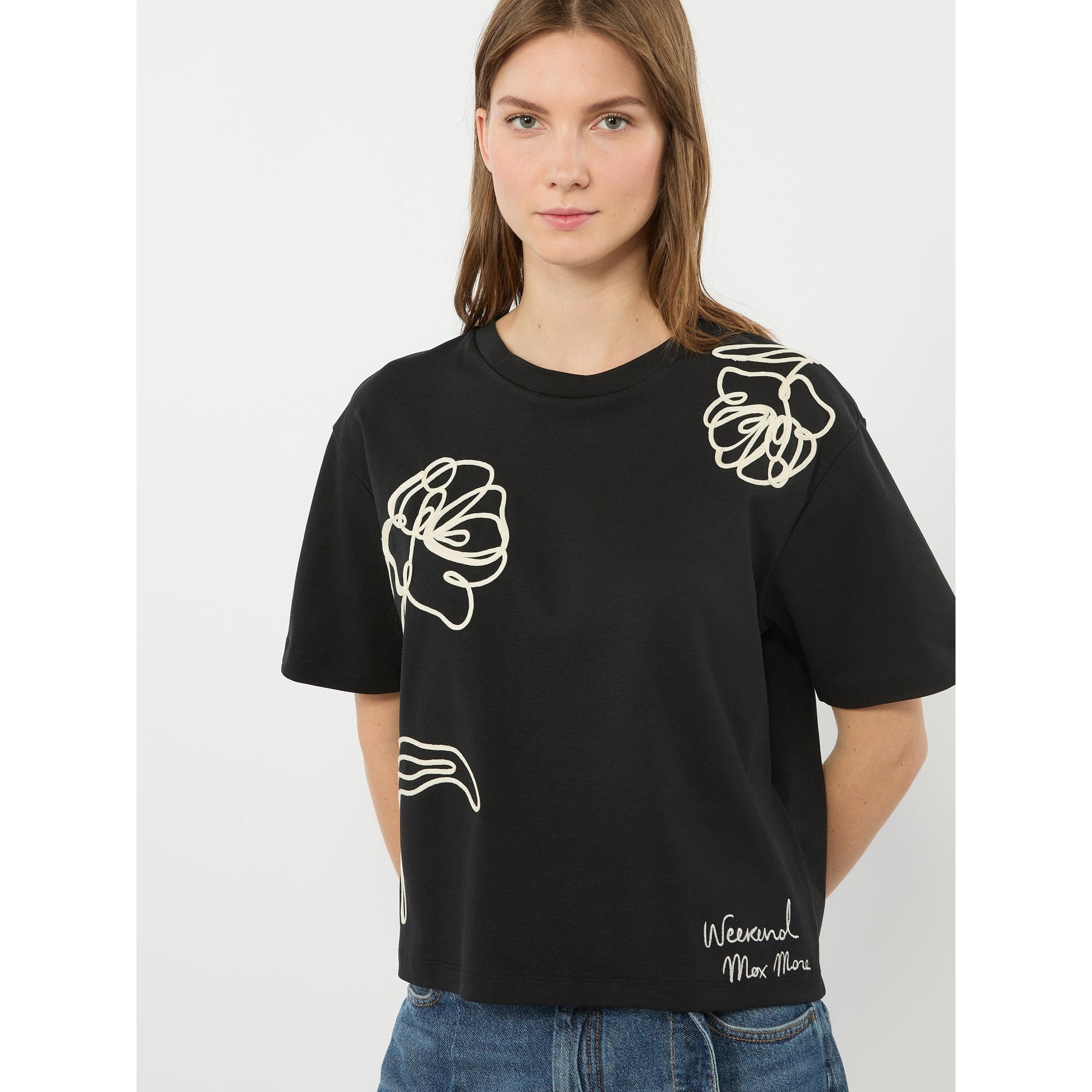 WEEKEND T-shirt boxy in cotone - Nero WKDSALA 008 WEEKEND 
