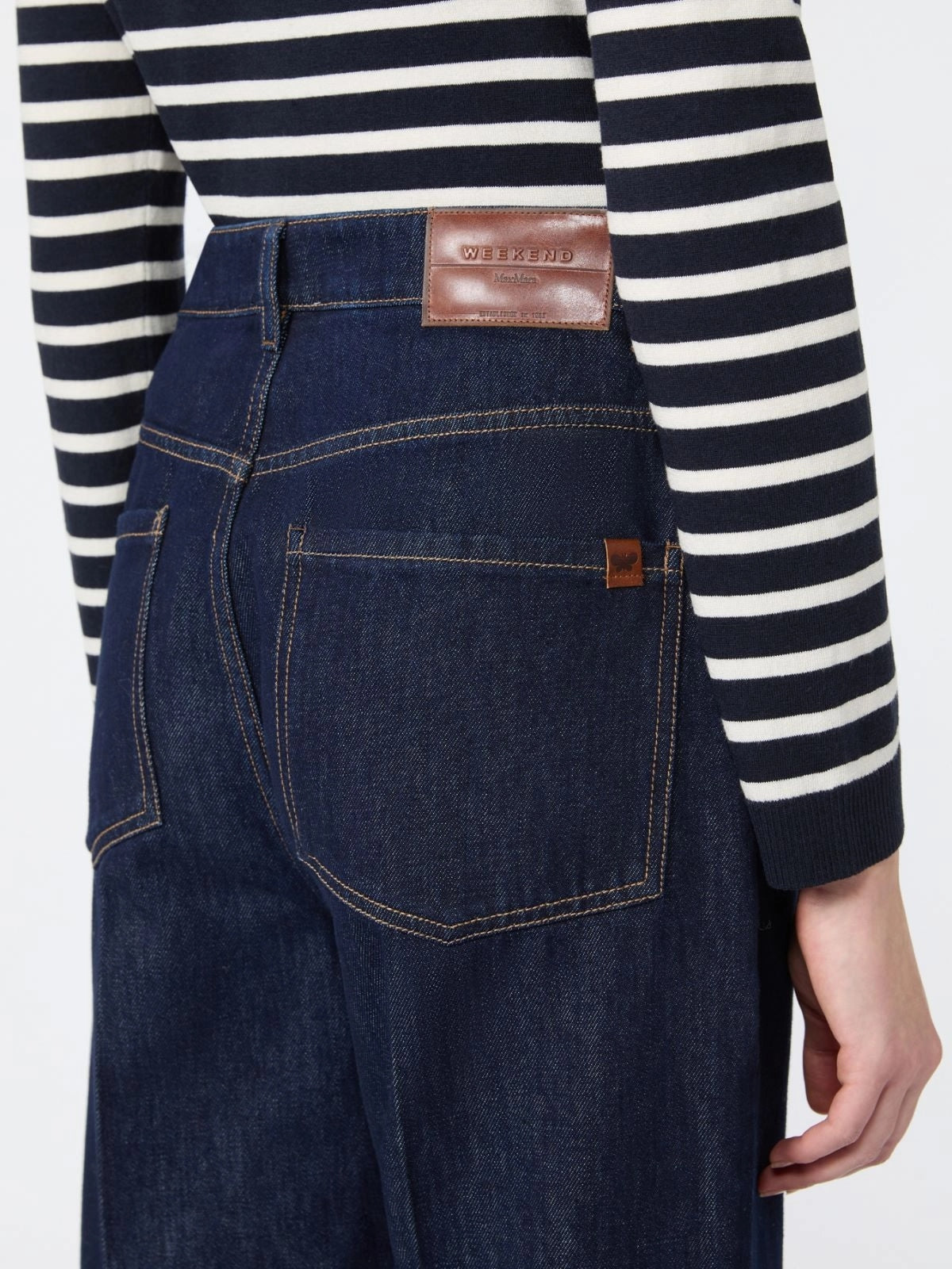 WEEKEND Jeans palazzo in denim di cotone - BLU WKDSPORT 001 WEEKEND 