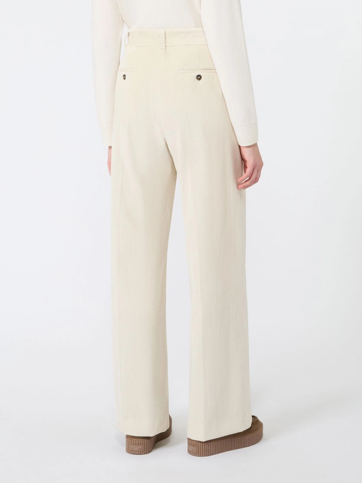 Pantalone in velluto di cotone - AVORIO WKDTANIA 004 WEEKEND 