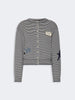 WEKEND Cardigan in filato di cotone con intarsi - BLU