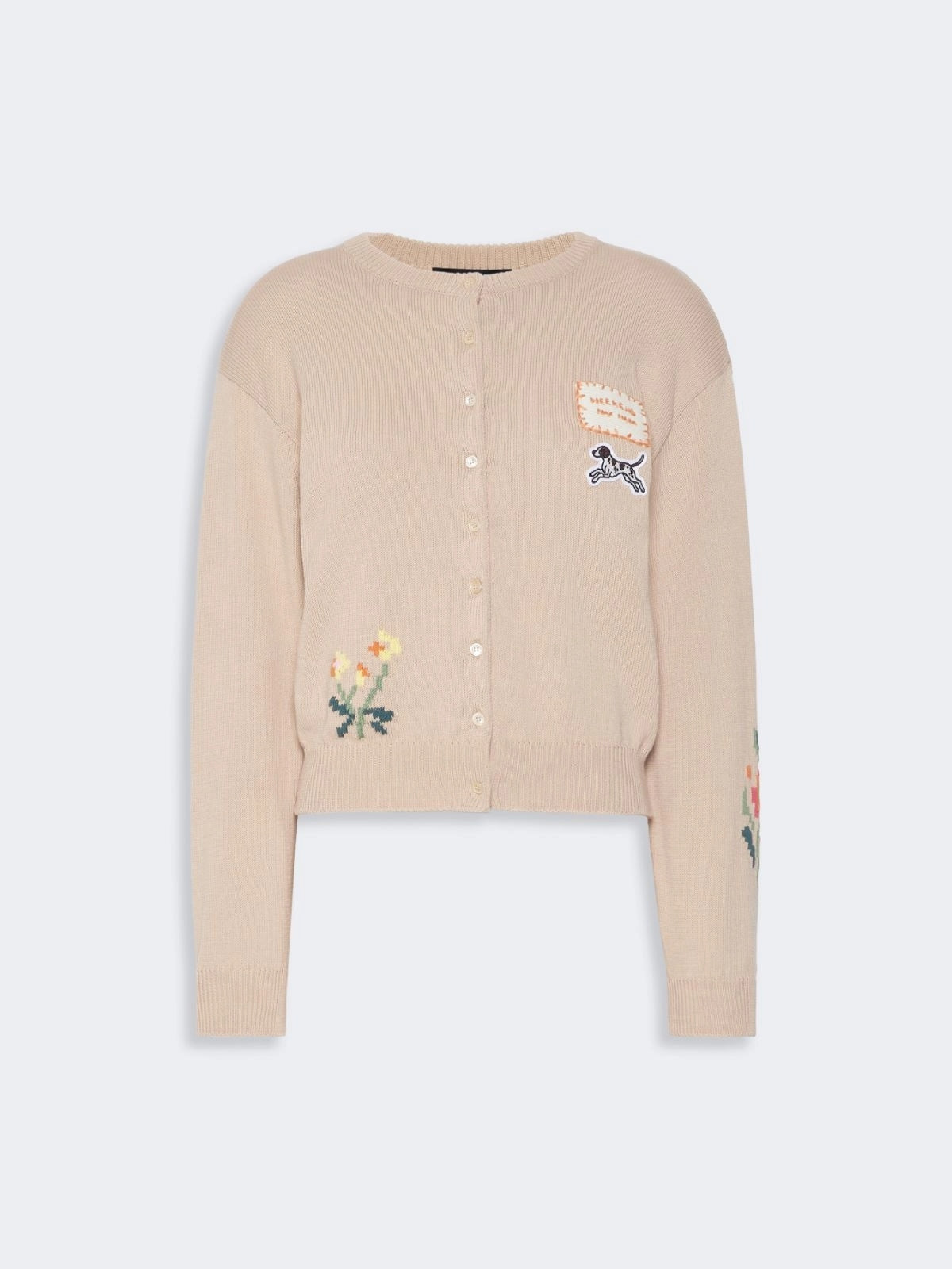 WEEKEND Cardigan in filato di cotone con intarsi - SABBIA WKDTEIERA 022 WEEKEND 