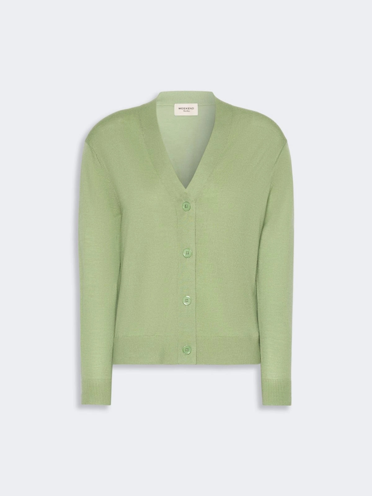WEEKEND Cardigan a V in lana, seta e cachemire - VERDE WKDTORRE 004 WEEKEND 