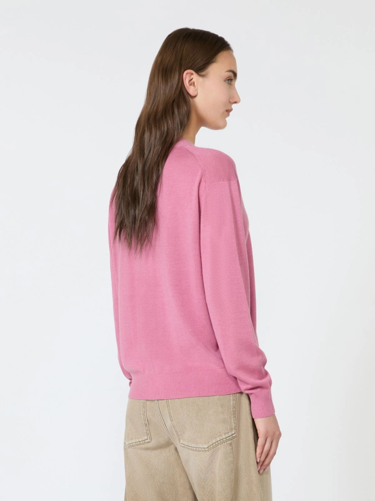 WEEKEND Cardigan a V in lana, seta e cachemire - LAMPONE WKDTORRE 005 WEEKEND 