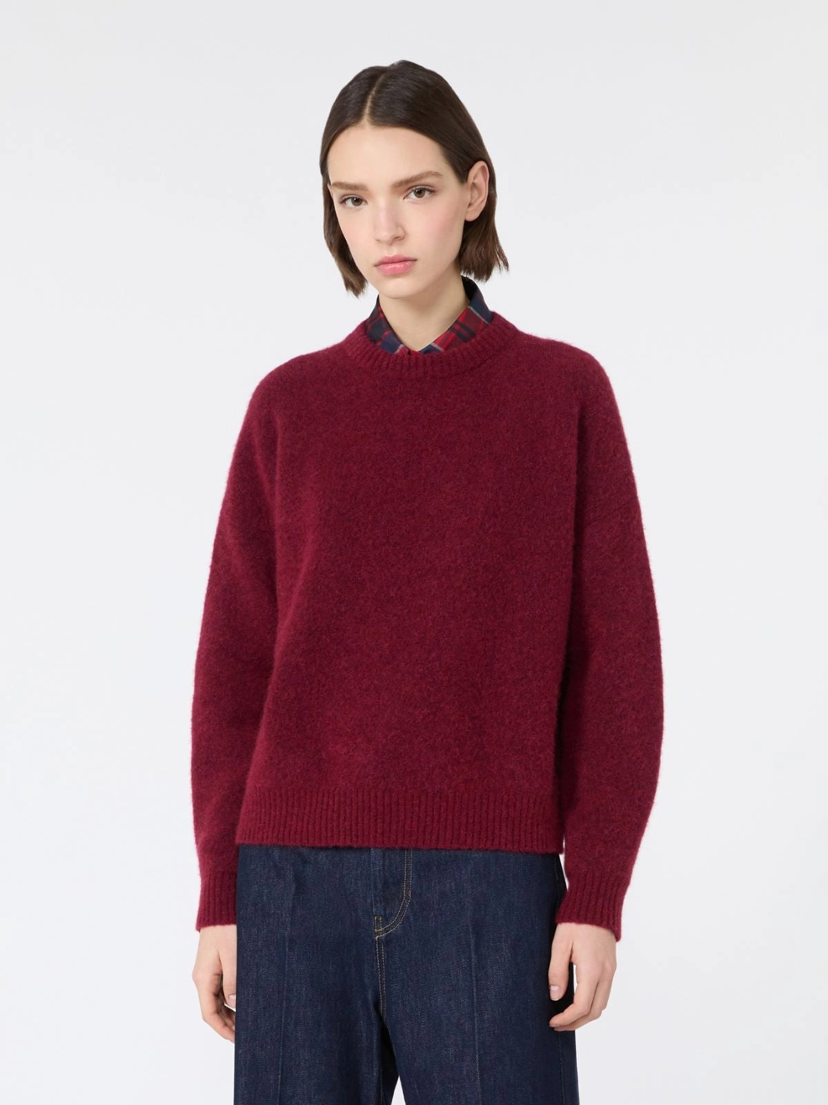 WEEKEND Maglia in mista alpaca e lana - BORDEAUX<BR/> WKDTUONO 011 WEEKEND 
