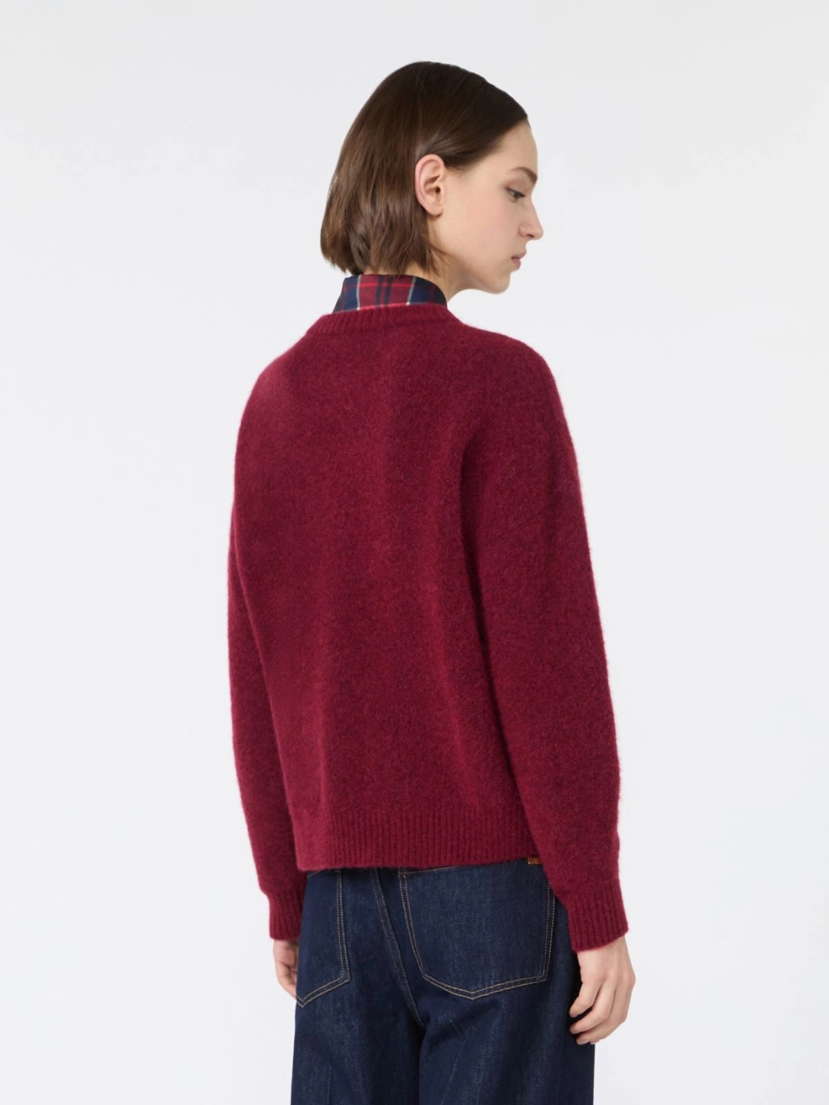 WEEKEND Maglia in mista alpaca e lana - BORDEAUX<BR/> WKDTUONO 011 WEEKEND 