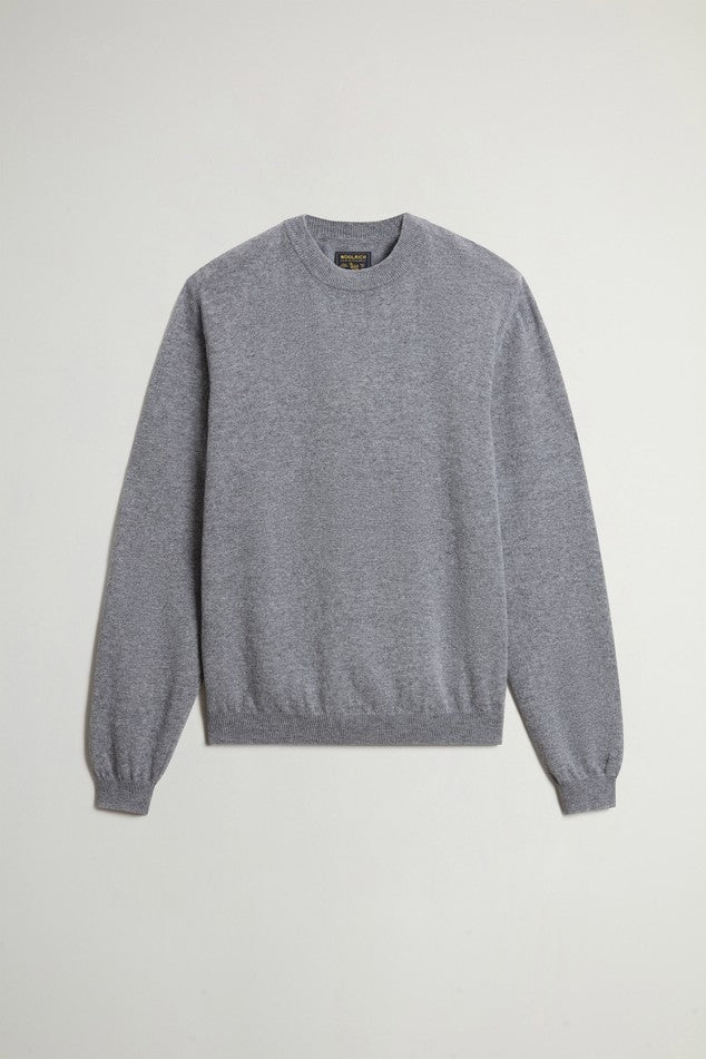 Maglione girocollo in pura lana vergine<BR/> CFWOKN2063MRUF5094 185 WOOLRICH 