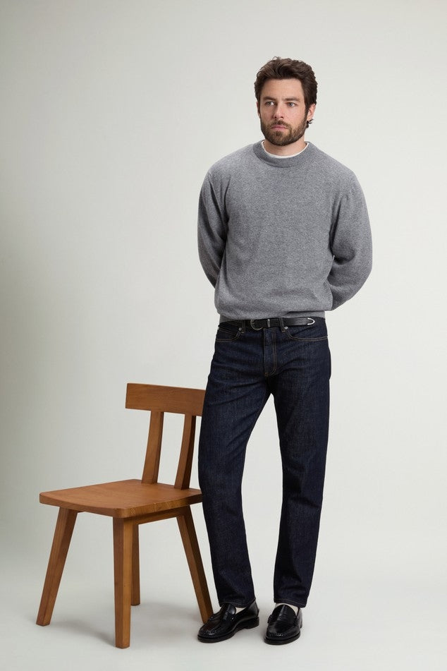 Maglione girocollo in pura lana vergine<BR/> CFWOKN2063MRUF5094 185 WOOLRICH 