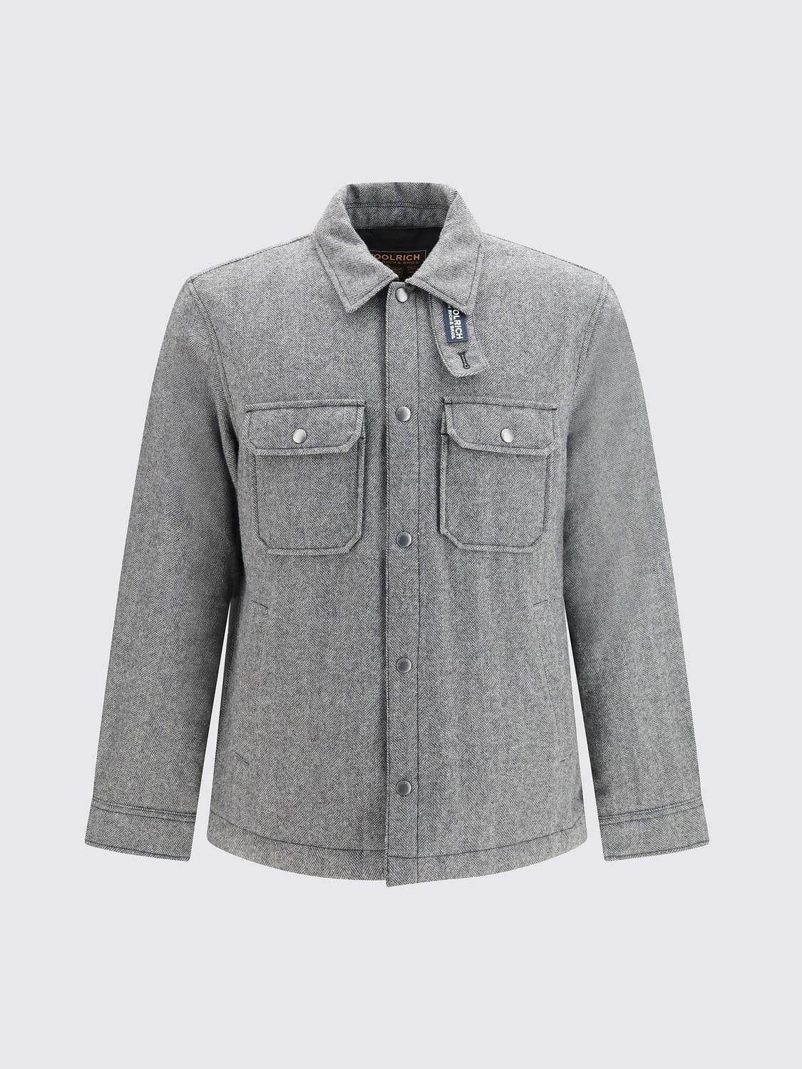 Giacca a camicia Alaskan a quadri imbottita in misto lana italiana riciclata<BR/> CFWOOS2018MBUT3046 163 WOOLRICH 