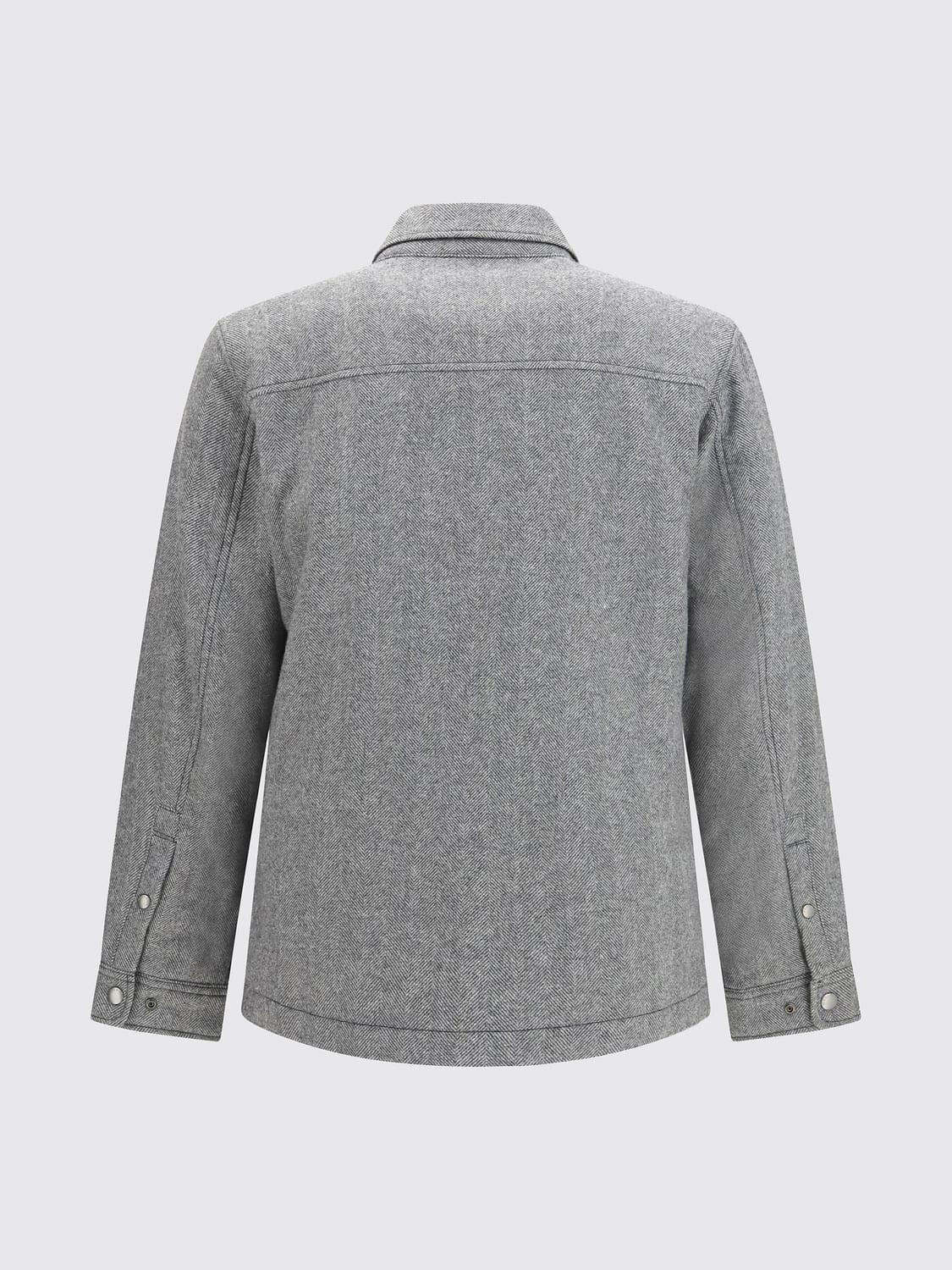 Giacca a camicia Alaskan a quadri imbottita in misto lana italiana riciclata<BR/> CFWOOS2018MBUT3046 163 WOOLRICH 