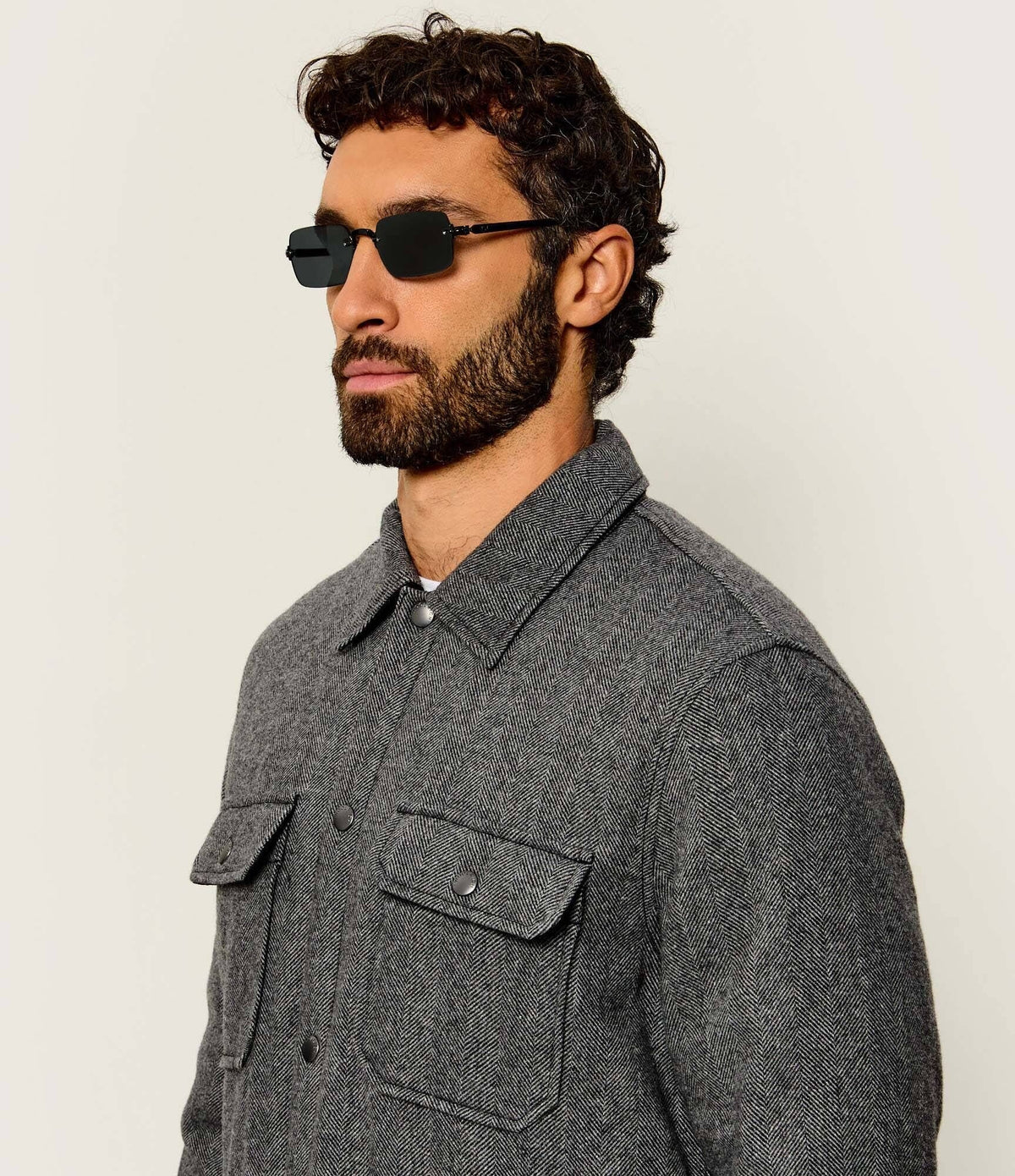 Giacca a camicia Alaskan a quadri imbottita in misto lana italiana riciclata<BR/> CFWOOS2018MBUT3046 163 WOOLRICH 