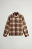 Giacca a camicia Alaskan Check a quadri imbottita in misto lana italiana riciclata