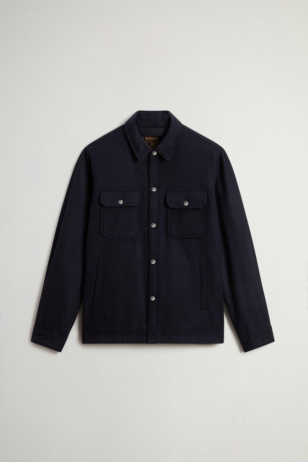 Giacca a camicia Alaskan imbottita in misto lana italiana Melton riciclata CFWOOS2045MBUT3190 3989 WOOLRICH 