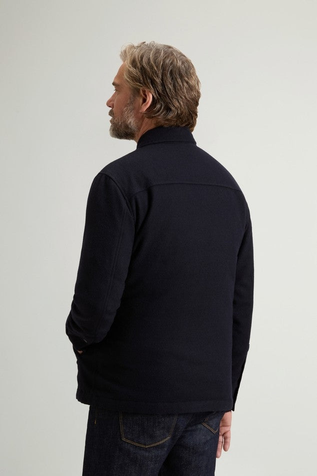Giacca a camicia Alaskan imbottita in misto lana italiana Melton riciclata CFWOOS2045MBUT3190 3989 WOOLRICH 