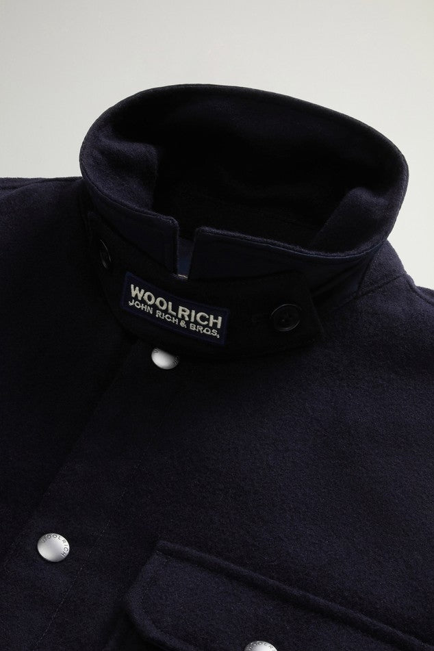 Giacca a camicia Alaskan imbottita in misto lana italiana Melton riciclata CFWOOS2045MBUT3190 3989 WOOLRICH 