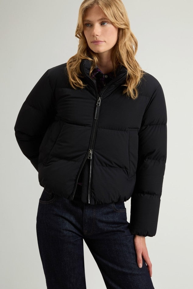 Piumino Madison in nylon elasticizzato con cappuccio rimovibile<BR/> CFWWOU2227FRUT3107 100 WOOLRICH 