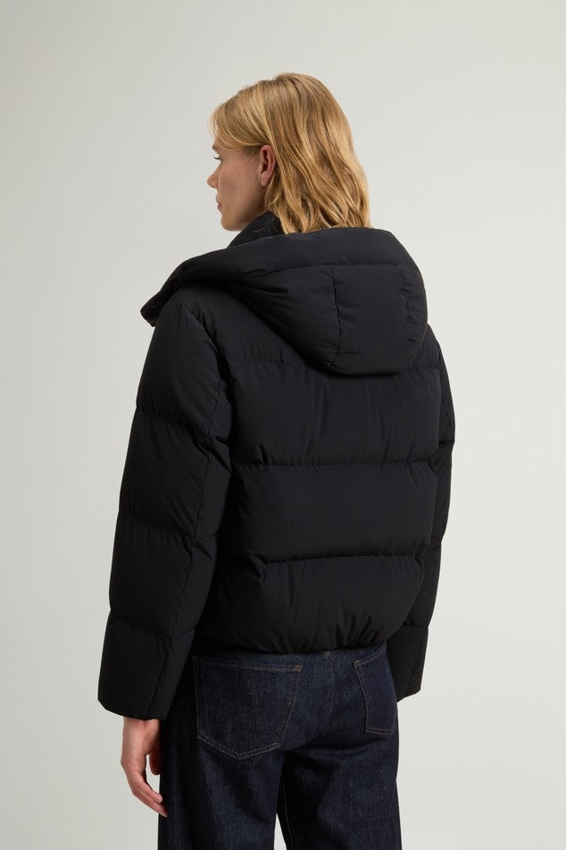 Piumino Madison in nylon elasticizzato con cappuccio rimovibile<BR/> CFWWOU2227FRUT3107 100 WOOLRICH 